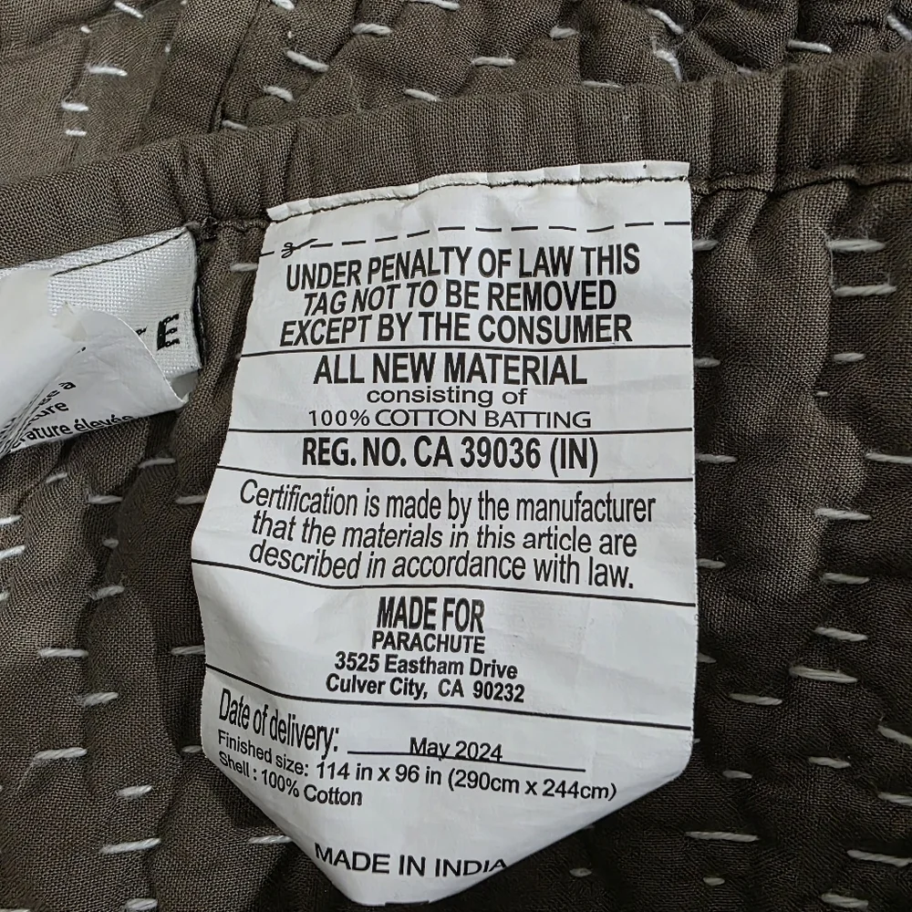 New Parachute Hand Stitched Cotton Quilt